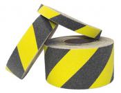 SINGLE ROLL 2-In Hazard Black/Yellow Non-Slip Tape, 2 inch x 60 feet