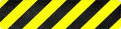 6-In Hazard Black/Yellow Non-Slip Tread, CASE of 50 TREADS