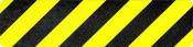 6-In Hazard Black/Yellow Non-Slip Tread, SINGLE TREAD