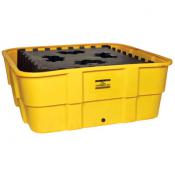 IBC Spill Pallet, 1 Unit Poly Platform 67x67x26in No Forklift Pocket YES Drain