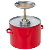 4-Quart Plunger Can, Red Steel. 8