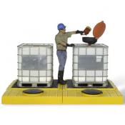 IBC Tote Containment Pallets for Indoor or Outdoor Use