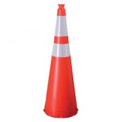 36in orange polyethylene traffic cone stem