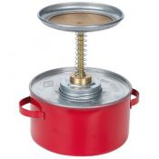 1-Quart Plunger Can, Red Steel. 8.25