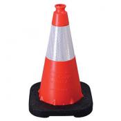 18in orange polyethylene traffic cone A16018-NSWB-3V