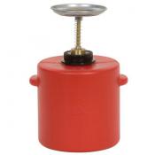 4-Quart Plunger Can, Red Poly. 7.75
