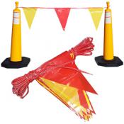 roof edge delineator safety flag line