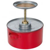 2-Quart Plunger Can, Red Steel. 8