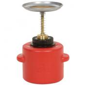 1 Quart Plunger Can, Red Poly - 5.25