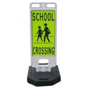 school crossing step-n-lock vertical barricade panel 12x24in sheeting