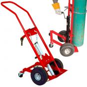 Single Cylinder Hand Truck Pneumatic Wheels w Manual Lift A35054J