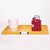 Spill Tray No Grate, Yellow, 54in, 16.5-Gal Capacity