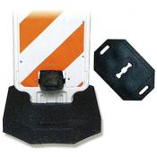 step-n-lock vertical panel barricade 43lb rubber base