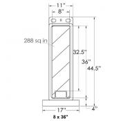 step-n-lock vertical barricade panel 8x36in sheeting