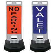 step-n-lock vertical panel barricades with messaging
