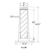 vertical barricade panel, 36in sheeting