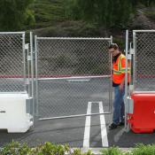 water wall barrier fence gate