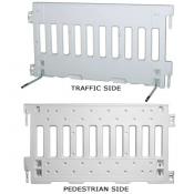 white ADA-compliant pedestrian barricade panel