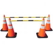 yellow-black traffic cone bar