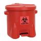 10 Gallon Biohazard Waste Container, Red A945BIOE