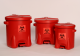 14, 10, 6 gallon red biohazard waste containers