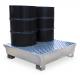 A1182U 4 Drum Steel Spill Pallets (For Chemicals and Flammable Liquids)
