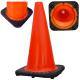 one-piece orange PVC safety cone