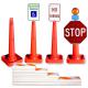 safety cone rail and sign mount system