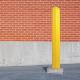 Yellow ribbed bollard cover