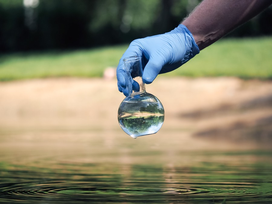 water sample in specimen jar