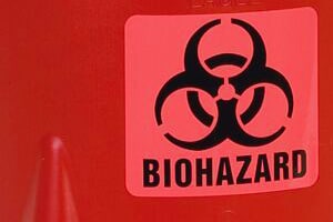 Biohazard waste label