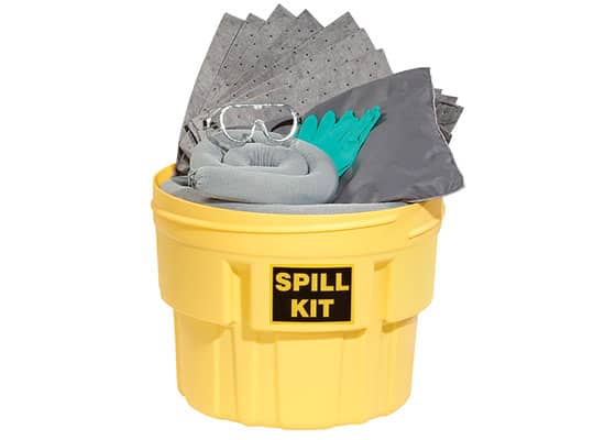 The contents inside a universal spill kit