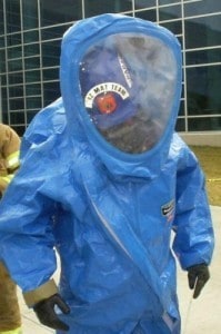 Level A PPE hazmat suit