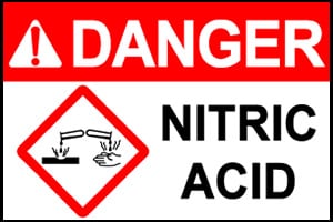 Danger nitric acid warning