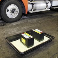 utility tray with absorbent pad liner