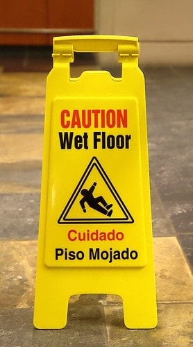 caution wet floor sign