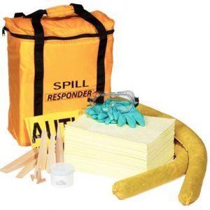 Chemical spill response kit for vehicles