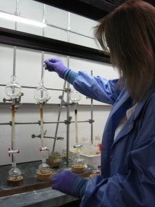 chemical testing in a laboratory