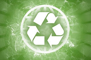 Green recycle symbol