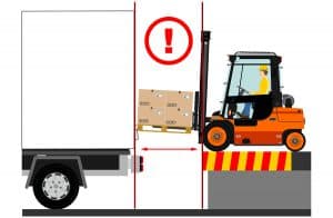 unsafe forklift truck illustration