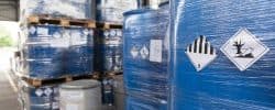 warehouse chemical containers