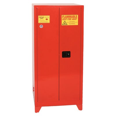 ink and paint red storage cabinet