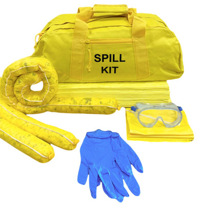 Duffel bag and hazmat spill response equipment