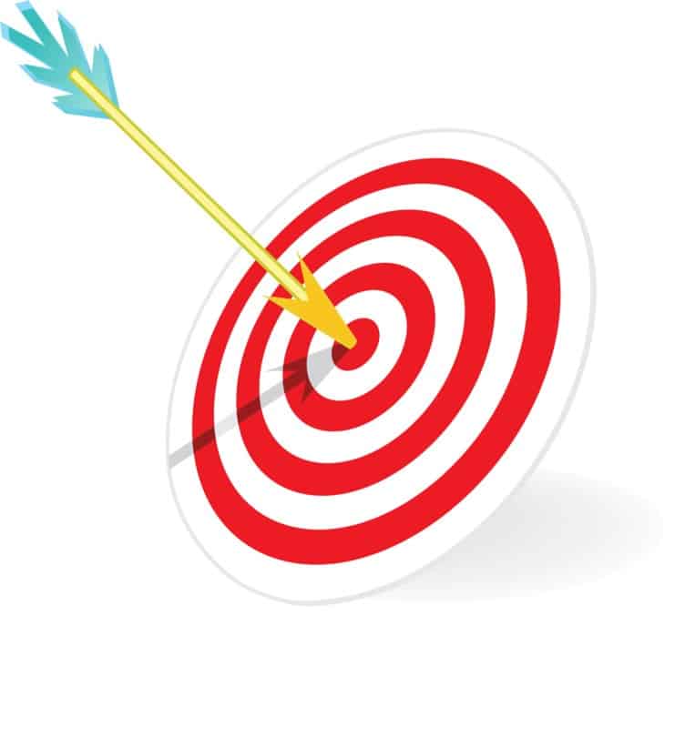 bullseye arrow in target illustration