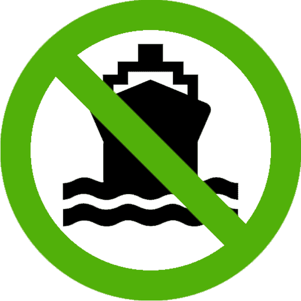 no shipping sign